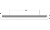 Лампа Evolution 4 секции ПВХ (ширина 600) (Пленка ПВХ Старое дерево,фурнитура черная глянцевая)