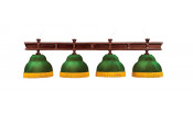 Лампа Президент 4пл. дуб (№1,бархат зеленый,бахрома желтая,фурнитура золото)