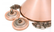 Лампа на шесть плафонов «Elegance» (бронзовая штанга, бронзовый плафон D35см)